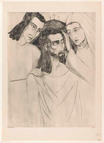 Christ between John the Baptist and Mary, Lodewijk Schelfhout, 1924 Canvas Print