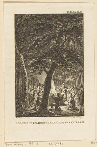 Religious practice at the Batavian, Reinier Vinkeles (I), 1788 - 1790 Canvas Print