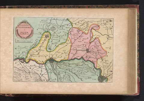 Map of Valkenburg and Dalhem, anonymous, 1735 Canvas Print