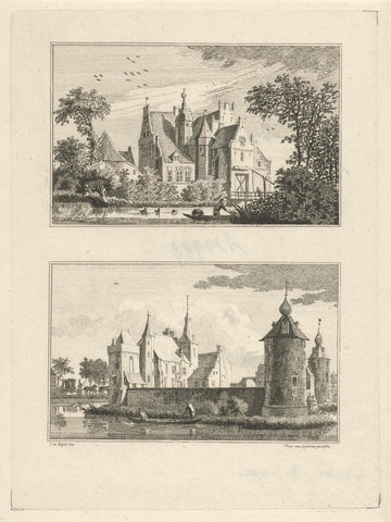 Halsaf Castle and Grondstein Castle, 1745, Paulus van Liender, 1762 Canvas Print