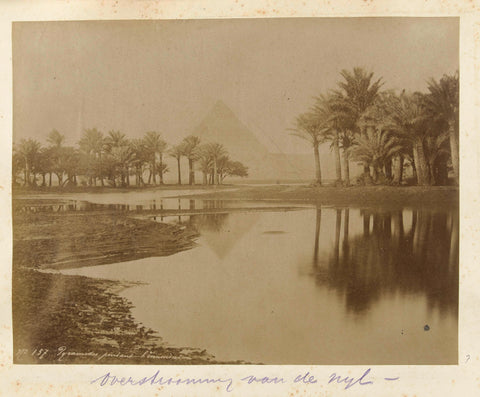 River Nile overflows its banks, anonymous, c. 1890 - c. 1910 Canvas Print