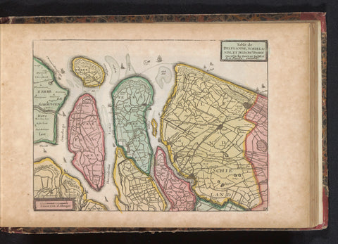 Map of Delfland and Schieland, anonymous, 1735 Canvas Print