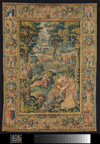 Tapestry with the history of Jupiter and Callisto, François Spiering (workshop of), c. 1593 - c. 1600 Canvas Print