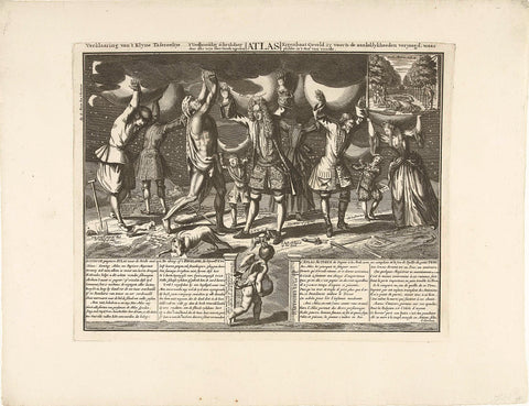 John Law and others torss their debts on their shoulders, 1720, anonymous, 1720 Canvas Print