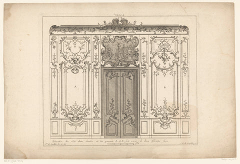 Door and panels, Carl Albert von Lespilliez, 1733 - 1768 Canvas Print