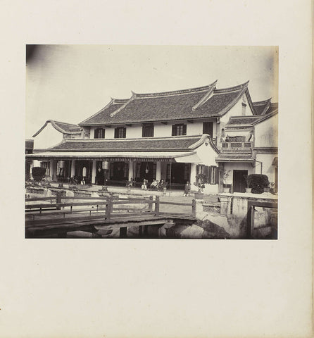 Front Chinese house in Semarang, Woodbury &Page, 1863 - 1866 Canvas Print