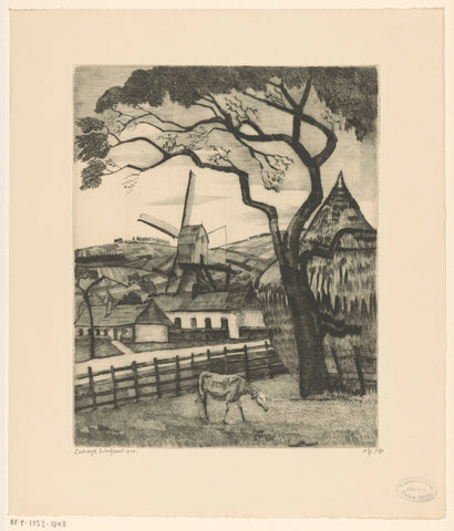 Mill of Etikhove, Lodewijk Schelfhout, 1926 Canvas Print