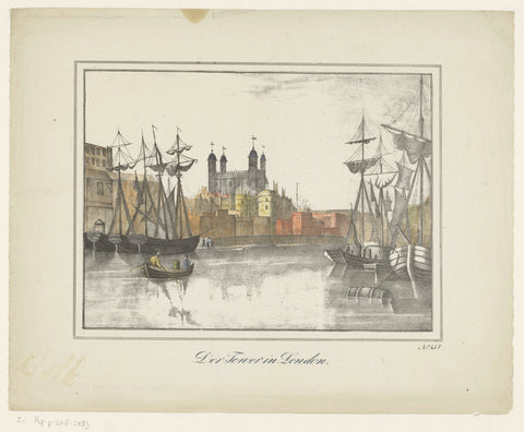 Gezicht op de Tower of London, anonymous, 1800 - 1899 Canvas Print