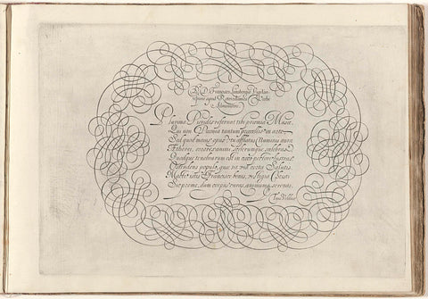 Schrijfvoorbeeld: D.D. Francisco Lansbergio (...), Simon Frisius, 1608 Canvas Print