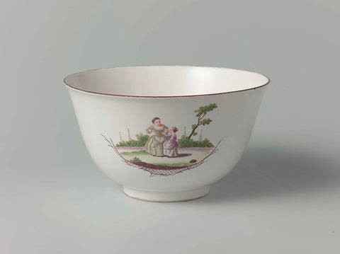 Slop bowl, Weesper porcelain factory, c. 1759 - c. 1771 Canvas Print