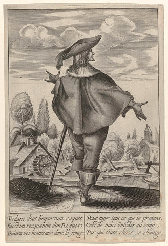 Man seen on the back, dressed according to French fashion ca. 1630, Isaac Briot, c. 1630 Canvas Print