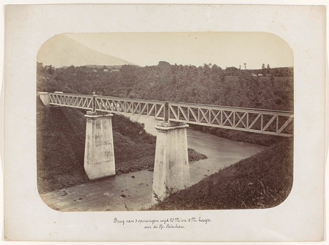 Bridge of 3 openings wide 20 M. and 18 M. height. about the Tje-Palashari, anonymous, 1880 - 1888 Canvas Print