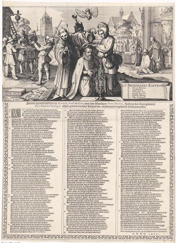 The Arminian Kaproen, Claes Jansz. Visscher (II), 1620 Canvas Print