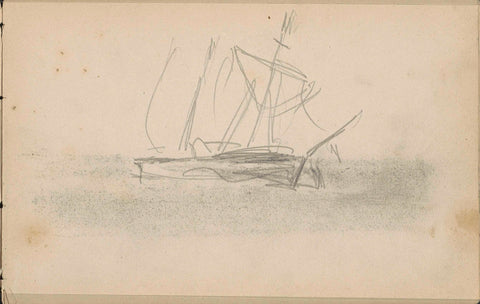 Ship, possibly the Willem Barents, Louis Apol, 1880 Canvas Print