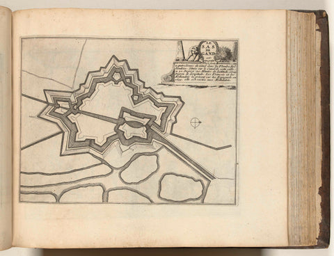 Map of Sas-van-Gent, c. 1693-1696, anonymous, 1693 - 1696 Canvas Print