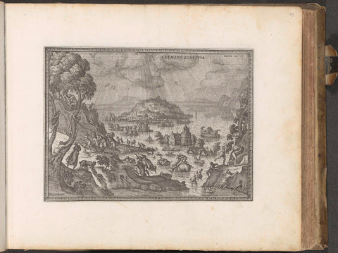 Flood, Pieter van der Borcht (I), 1653 - 1654 Canvas Print