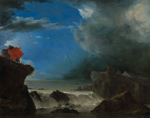 The Breach of the Saint Anthony’s Dike near Amsterdam, Jan Asselijn, 1651 Canvas Print