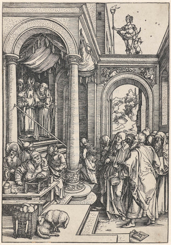 Presentation of Mary in the Temple, Albrecht Dürer, 1511 Canvas Print