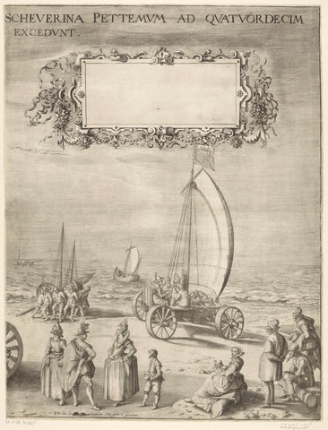 The sailcar of Simon Stevin (right plate), 1602, Willem Isaacsz. of Swanenburg, 1603 Canvas Print