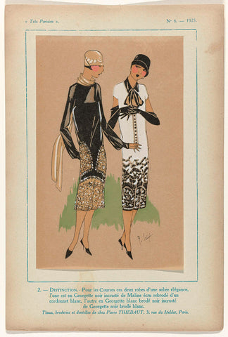 Très Parisien, 1925, No. 6, Pl. 2.- DISTINCTION., G-P. Joumard, 1925 Canvas Print