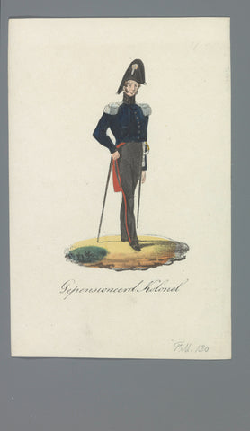 Retired Colonel, Albertus Verhoesen (attributed to), 1835 - 1850 Canvas Print