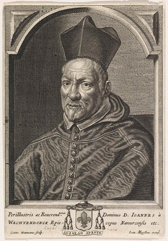 Portrait of Bishop Johannes Wachtendonck, Coenraet Waumans, 1633 - 1673 Canvas Print