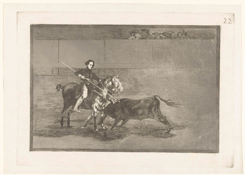 Pajuelera in the arena of Zaragosa, Francisco de Goya, 1811 - 1816 Canvas Print