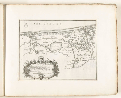 Map of the Flemish coast between Dunkirk and Nieuwpoort, ca. 1702, anonymous, 1702 - 1703 Canvas Print