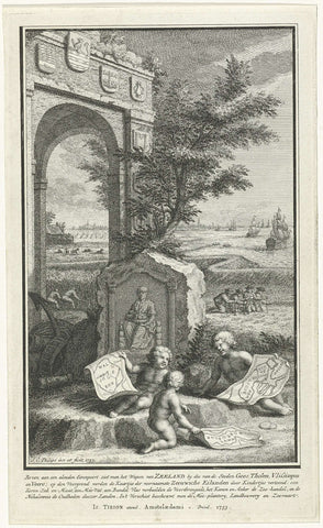 Allegory on the province of Zeeland, Jan Caspar Philips, 1753 Canvas Print