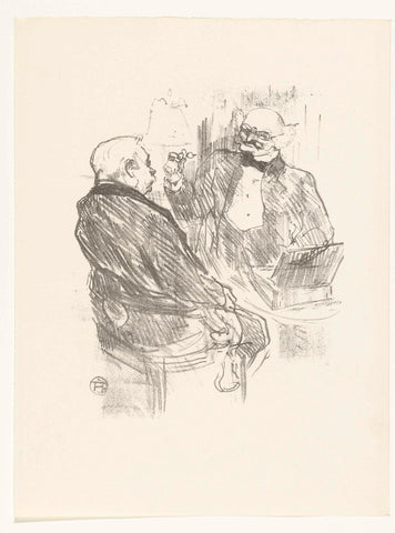 Georges Clemenceau en oogarts Mayer, Henri de Toulouse-Lautrec, 1898 Canvas Print