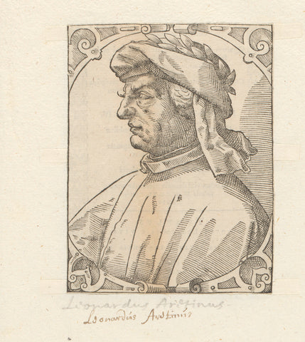 Portrait of Leonardo Bruni, anonymous, 1549 - 1577 Canvas Print
