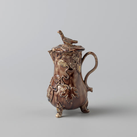 Milk jug of hard-baked earthenware; Staffordshire., anonymous, c. 1750 Canvas Print