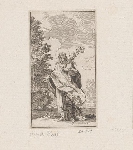 H. Jozef met lelie, Sébastien Leclerc (I) (attributed to), 1683 Canvas Print