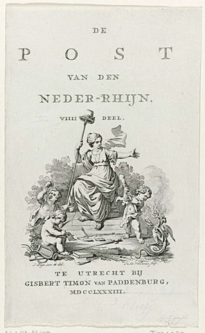 Title page: De Post van den Neder-Rhijn, dl. III, 1783, Izaak Jansz. de Wit, 1783 Canvas Print