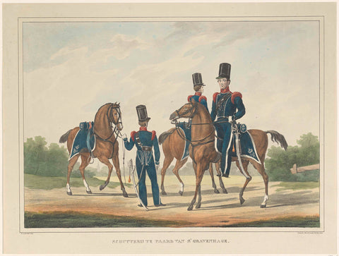 Schutterij te paard van 's-Gravenhage, 1830, Theodoor Soeterik, 1830 - 1831 Canvas Print