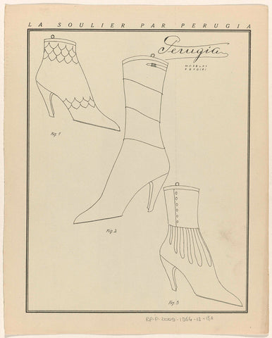 Gazette du Bon Ton, 1922 - No. 10, Pl. VII verso: La soulier par perugia, David (possibly), 1922 Canvas Print