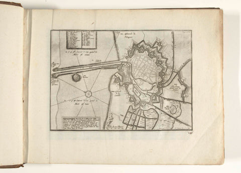 Map of Dunkirk, 1726, Laurens Scherm, 1726 Canvas Print