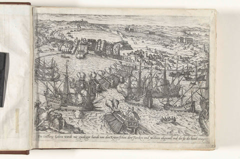 Conquest of the fortress Goleta, Frans Hogenberg, 1574 - 1578 Canvas Print