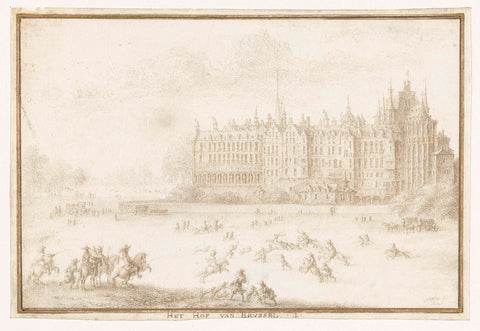 View of the Court of Brussels, Gilles Neyts, 1662 Canvas Print