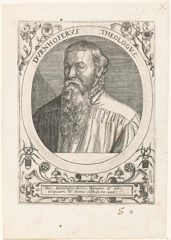 Portrait of Lorenz Dürnhofer, Theodor de Bry, c. 1597 - c. 1599 Canvas Print