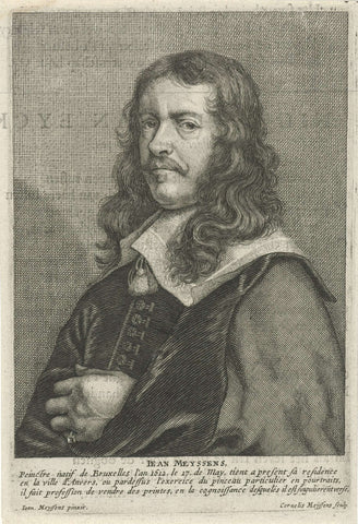 Portrait of Joannes Meyssens, Cornelis Meyssens, 1662 Canvas Print