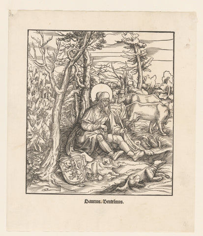 Heilige Wendelinus, Cornelis Liefrinck, Leonhard Beck, 1516 - 1518 Canvas Print