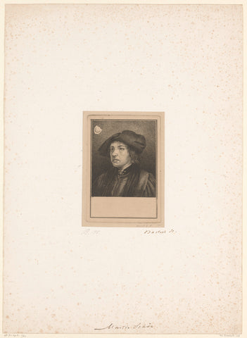 Portret van Martin Schongauer, Adam von Bartsch, 1808 Canvas Print