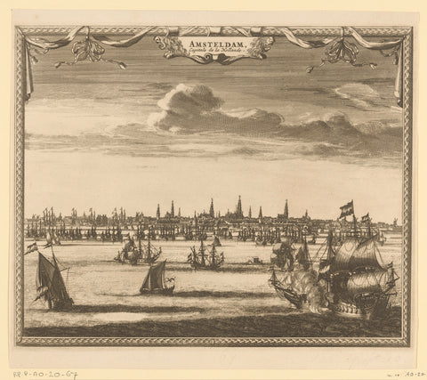 View of Amsterdam, anonymous, in or after c. 1715 - 1728 Canvas Print