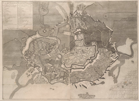 Map of Temesvár, 1716, anonymous, 1729 Canvas Print