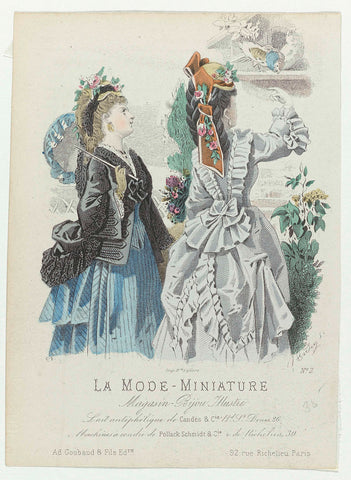 La Mode-Miniature, 1872, No. 2 : Lait antephéliqu (...), A. Bodin, 1872 Canvas Print