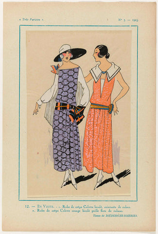 Très Parisien, 1923, No 5: 12.- EN VISITE..., anonymous, 1923 Canvas Print