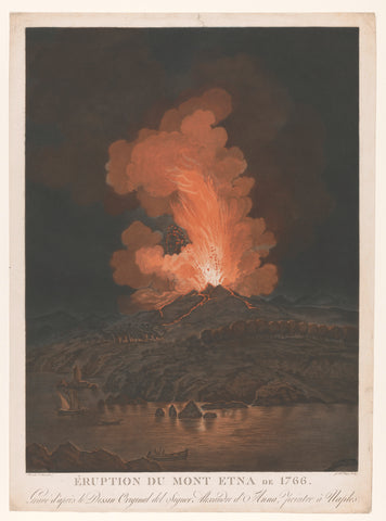 Uitbarsting van de Etna, Jean Baptiste Chapuy, 1770 - 1802 Canvas Print