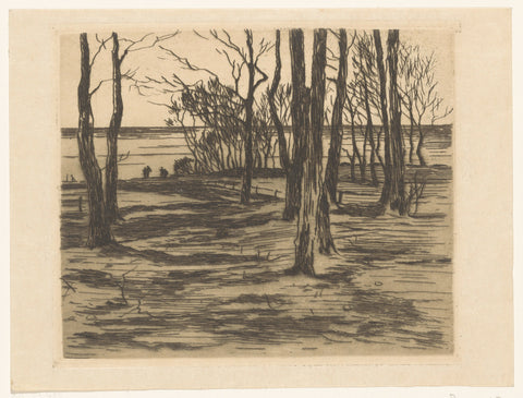 Trees on the waterfront in Valkeveen, Willem Witsen, c. 1913 Canvas Print