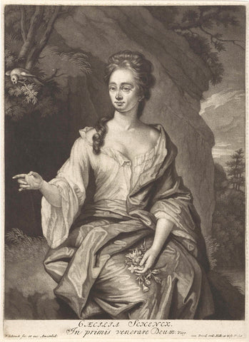 Portrait of Cecilia Schenk, Pieter Schenk (I), 1690- 1713 Canvas Print